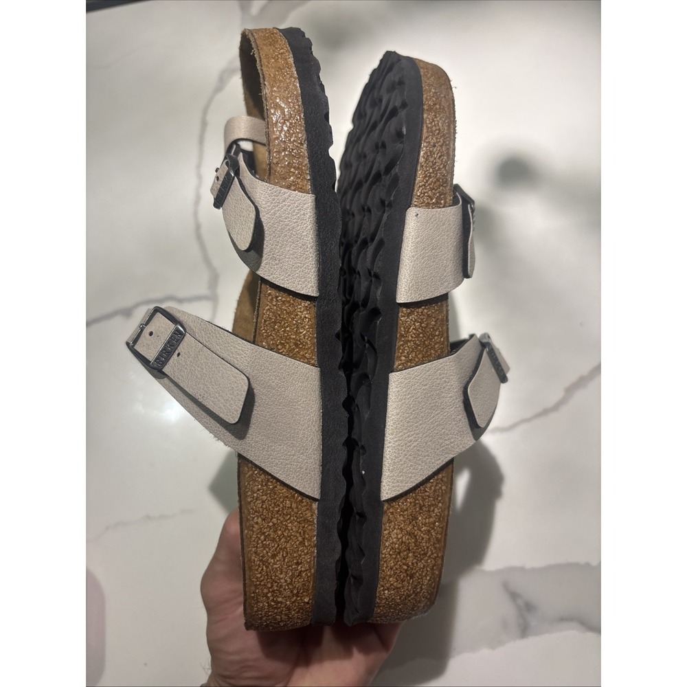 Birkenstock Mayari Stone Toe Loop Sandals Cork Est EU 39 Women's 8-8.5 - Picture 6 of 6